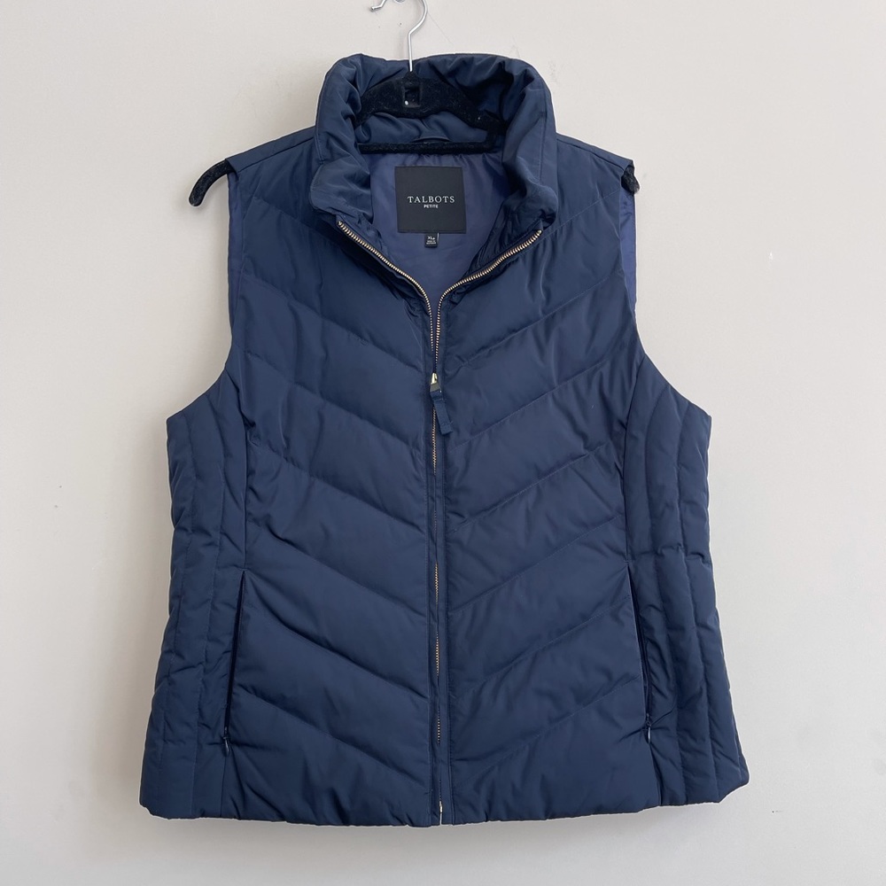 Talbots navy vest! Petite extra-large